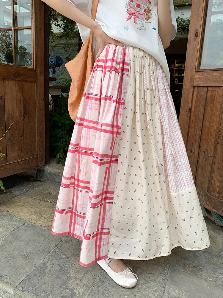 Юбка миди А-силуэта с завышенной талией, с цветочным пэчворком, весна-лето, новая женская модная повседневная хлопковая юбка в корейском стиле
Юбка миди А-силуэта с завышенной талией, с цветочным пэчворком, весна-лето, новая женская модная повседневная хлопковая юбка в корейском стиле