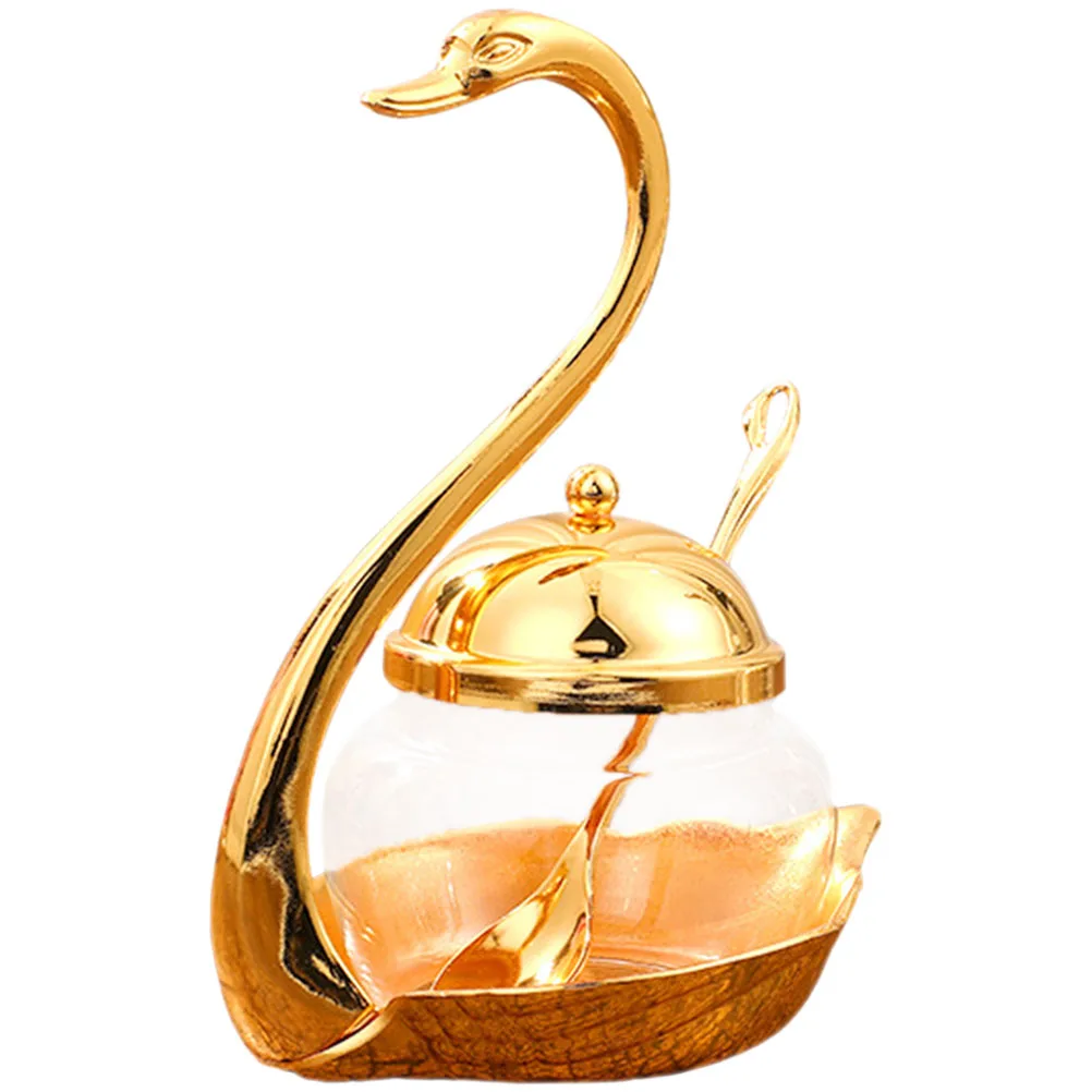 Swan Sugar Salt Jar Zinc Alloy Glass Kitchen Storage Container Seasoning Canister Household Condiment Preservation Freshness
Swan Sugar Salt Jar Zinc Alloy Glass Kitchen Storage Container Seasoning Canister Household Condiment Preservation Freshness