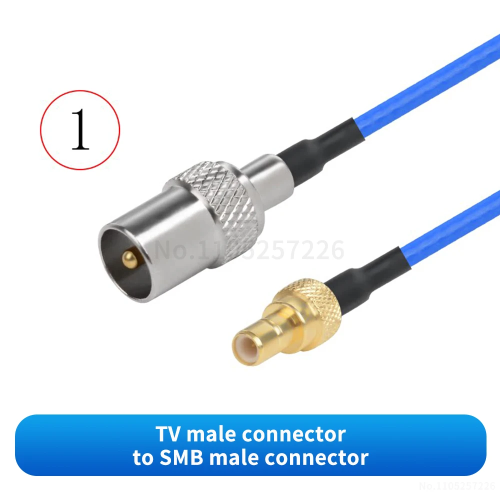 Переходник TV-SMB (мужской/женский) (ультрагибкий синий радиочастотный кабель RG316) Удлинительный кабель для подключения сигнала TV-SMB (1 шт.)
Переходник TV-SMB (мужской/женский) (ультрагибкий синий радиочастотный кабель RG316) Удлинительный кабель для подключения сигнала TV-SMB (1 шт.)