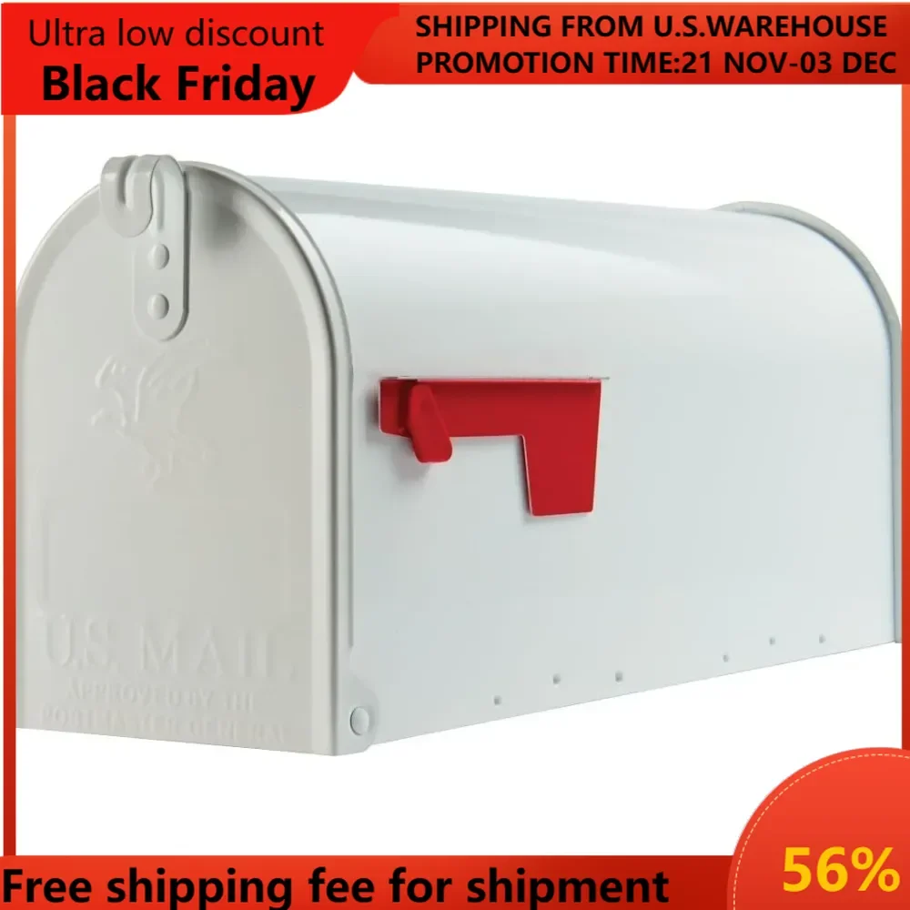 Elite Medium Capacity Galvanized Steel White, Post-Mount Mailbox, E1100W00 mail box mail box outdoor
Elite Medium Capacity Galvanized Steel White, Post-Mount Mailbox, E1100W00 mail box mail box outdoor