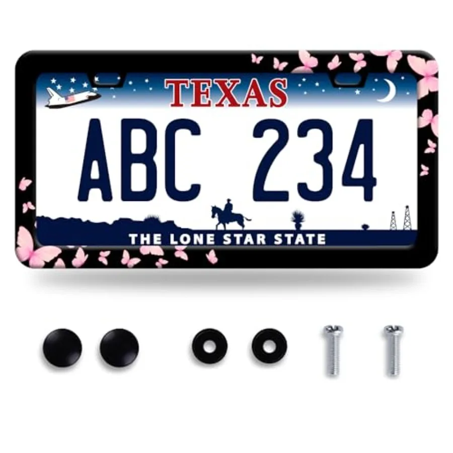 Pink Butterflies License Plate Frame Beautiful Butterfly License Plate Frames Stainless Steel Accessories Cars Decor with 2 Hol
Pink Butterflies License Plate Frame Beautiful Butterfly License Plate Frames Stainless Steel Accessories Cars Decor with 2 Hol