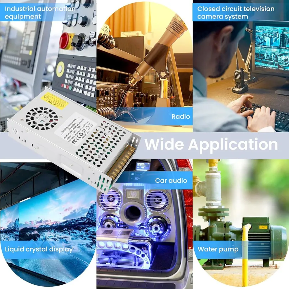 AA19 New Version DC 12V 50A 600W Power Supply, 110V AC to 12V DC Converter Transformer Adapter SMPS Switching Power Suppl
AA19 New Version DC 12V 50A 600W Power Supply, 110V AC to 12V DC Converter Transformer Adapter SMPS Switching Power Suppl
