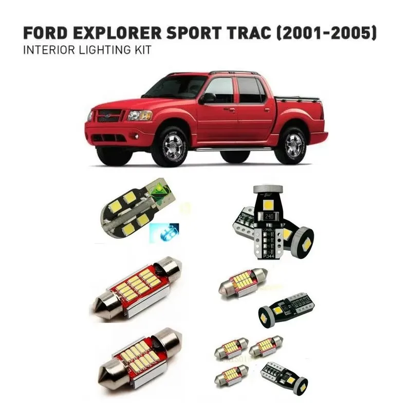 Для Ford explorer sport trac 2001-2005 светодиодный внутренний купол карта фонари багажника комплект Canbus белый 10 шт.
Для Ford explorer sport trac 2001-2005 светодиодный внутренний купол карта фонари багажника комплект Canbus белый 10 шт.