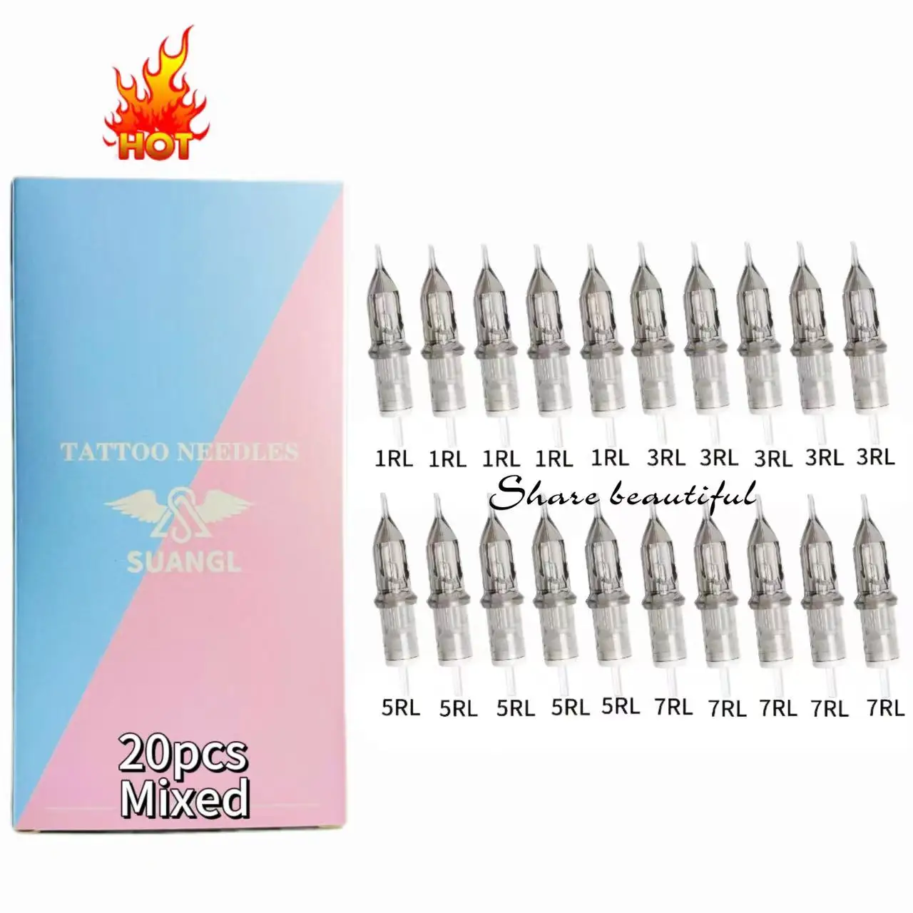 Иглы SUANGLTattoo для картриджей, круглый вкладыш, Одноразовые стерилизованные безопасные иглы для татуировок, 20 шт./партия
Иглы SUANGLTattoo для картриджей, круглый вкладыш, Одноразовые стерилизованные безопасные иглы для татуировок, 20 шт./партия