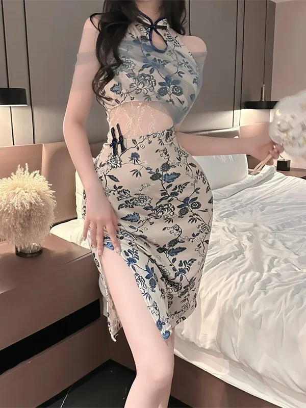 2024 New Sexy Stand Collar Short Sleeve Chinese Style Cheongsam Uniform Women Cinching Waist Slim Slit Wrap Hip Dress VXK1
2024 New Sexy Stand Collar Short Sleeve Chinese Style Cheongsam Uniform Women Cinching Waist Slim Slit Wrap Hip Dress VXK1