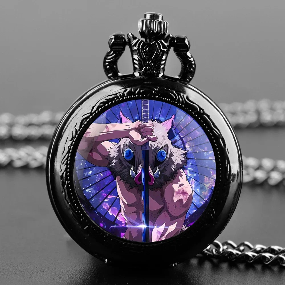 Anime Demon Slayer Moon Inosuke Hashibira Vintage Quartz Pocket Watch FOB Chain Clock Pendant Necklace Watch for Men Women Gift
Anime Demon Slayer Moon Inosuke Hashibira Vintage Quartz Pocket Watch FOB Chain Clock Pendant Necklace Watch for Men Women Gift