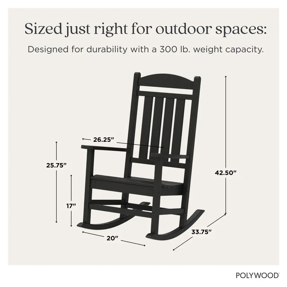 Presidential Rocking Chair in Black
Presidential Rocking Chair in Black