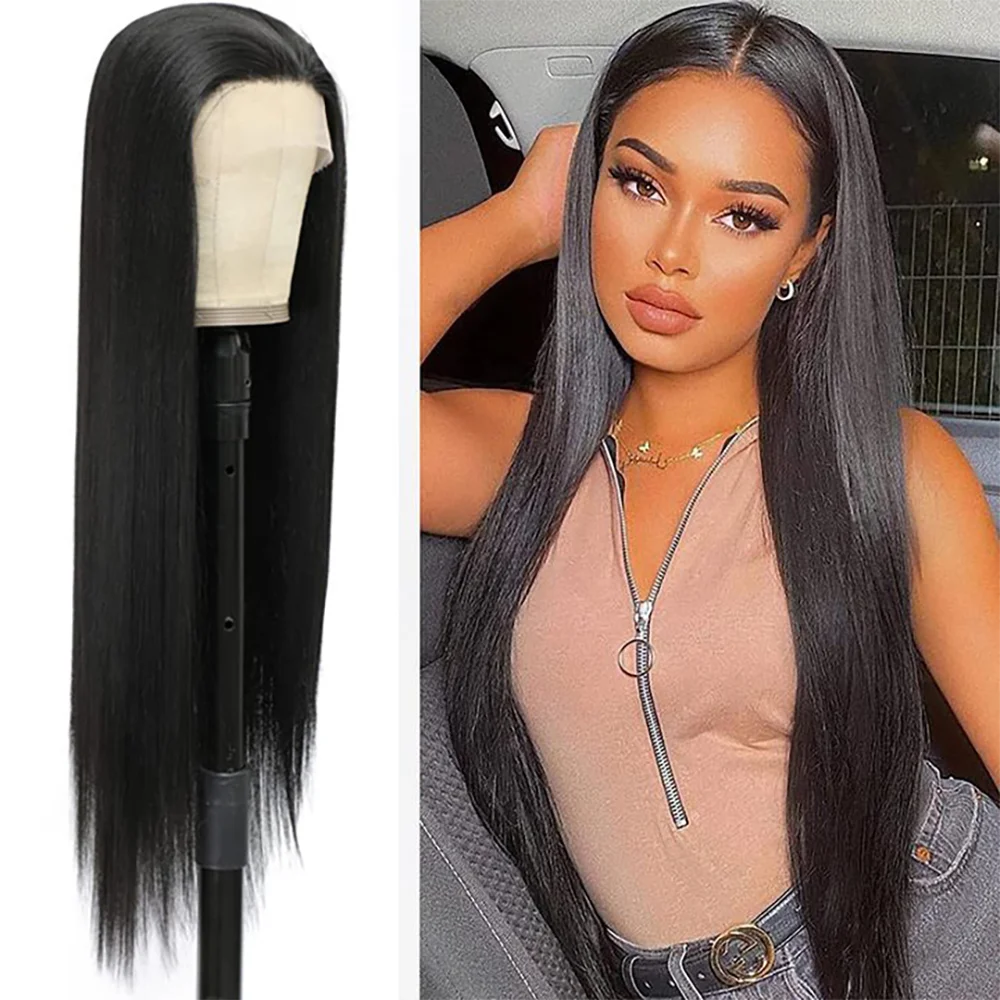 Natural Looking 13×4 Lace Front Wig Glueless 26 Inch Long Straight Black Wig For Women Heat Resistant Fiber Halloween Cosplay
Natural Looking 13×4 Lace Front Wig Glueless 26 Inch Long Straight Black Wig For Women Heat Resistant Fiber Halloween Cosplay