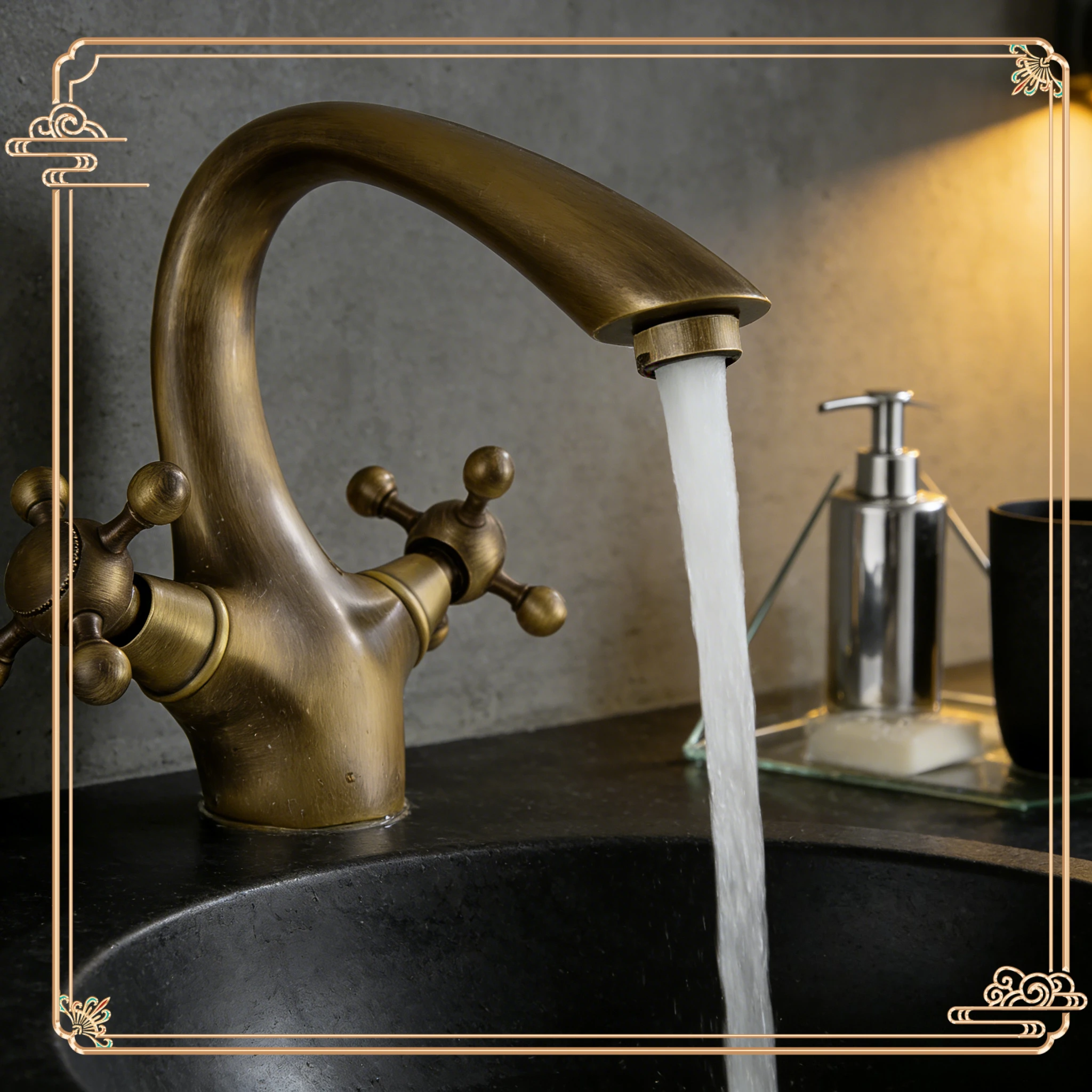 Новый полностью медный смеситель в средневековом французском ретро-античном стиле — смеситель для раковины и умывальника для ванной комнаты, смеситель для горячей и холодной воды
Новый полностью медный смеситель в средневековом французском ретро-античном стиле — смеситель для раковины и умывальника для ванной комнаты, смеситель для горячей и холодной воды