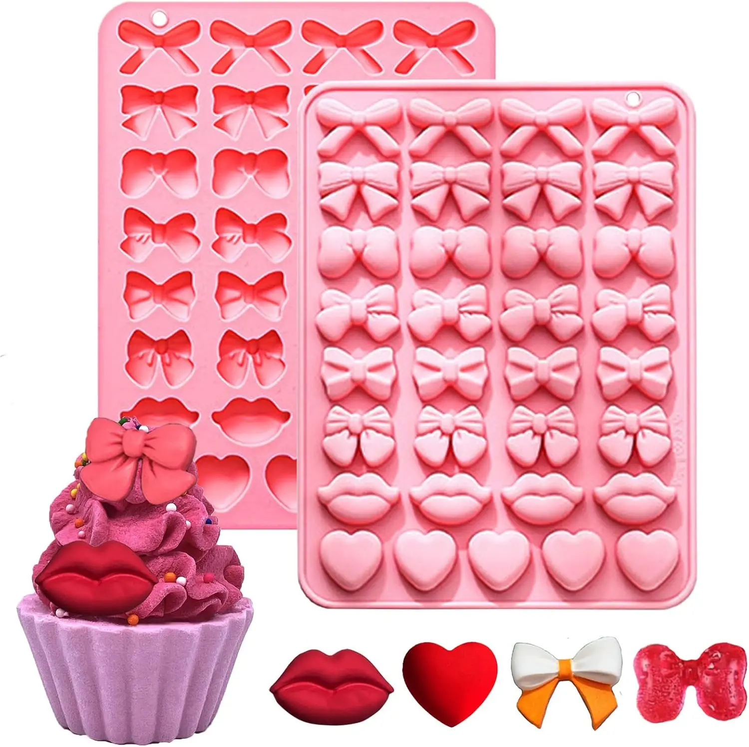 33 полости, силиконовая форма для банта, силиконовая форма для губ в форме сердца, шоколадная форма для DIY изделий из смолы, выпечки, конфет, свечей, декора торта
33 полости, силиконовая форма для банта, силиконовая форма для губ в форме сердца, шоколадная форма для DIY изделий из смолы, выпечки, конфет, свечей, декора торта