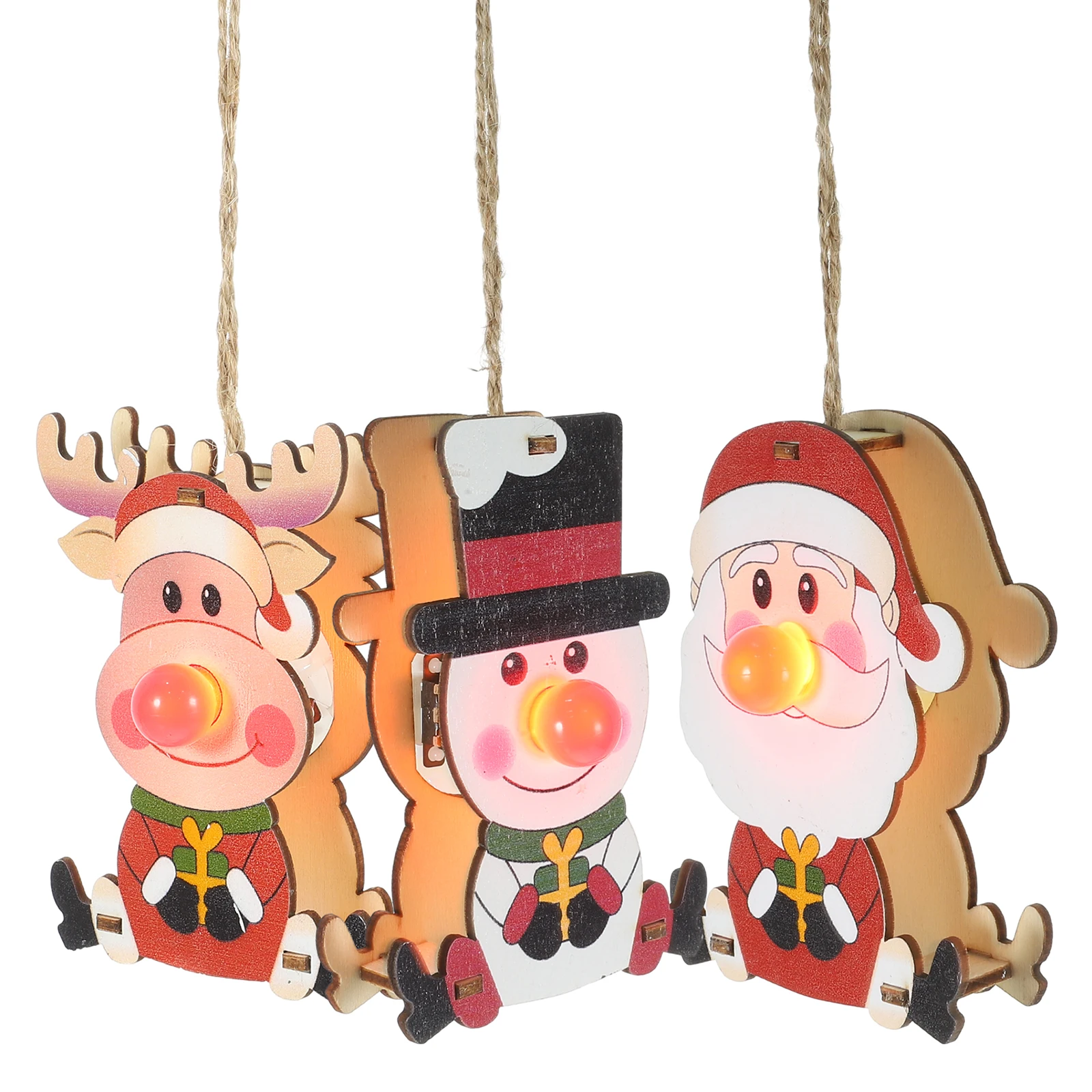 3Pcs Xmas Glowing Nose Reindeer Pendant Delicate Hanging Decoration Christmas Tree Ornament Party Decor Festive Home Adornment
3Pcs Xmas Glowing Nose Reindeer Pendant Delicate Hanging Decoration Christmas Tree Ornament Party Decor Festive Home Adornment