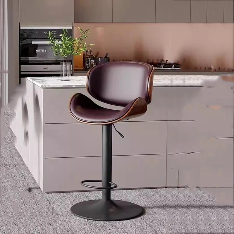 Современные барные стулья из искусственной кожи коричневого цвета с прочной спинкой, для ресторанов, высококачественная мебель.
Современные барные стулья из искусственной кожи коричневого цвета с прочной спинкой, для ресторанов, высококачественная мебель.