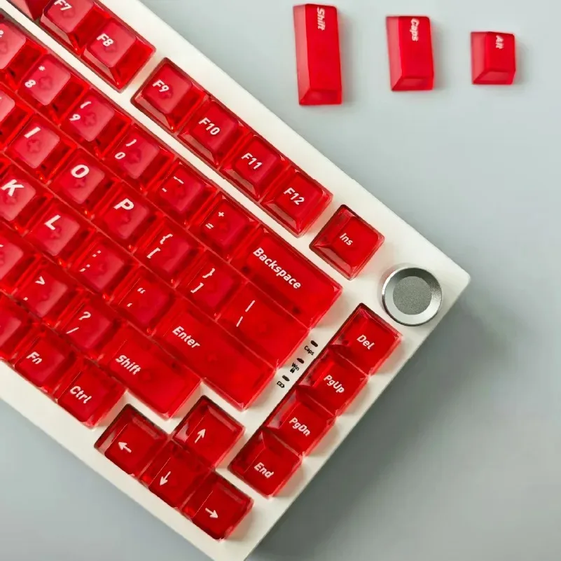 Sublimation + PC four-sided transparent original highly personalized keycaps customized 136-key full set of mechanical keyboard
Sublimation + PC four-sided transparent original highly personalized keycaps customized 136-key full set of mechanical keyboard