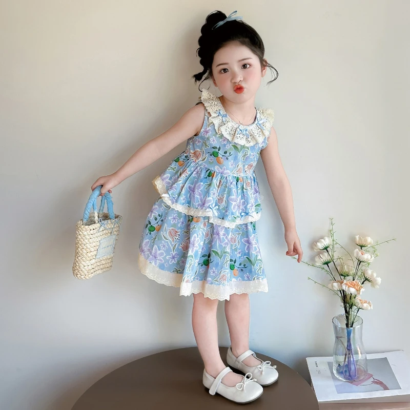 Girl's Stylish Summer Thin Cute Sleeveless Floral 2026 New Princess Double Skirt Dress
Girl's Stylish Summer Thin Cute Sleeveless Floral 2026 New Princess Double Skirt Dress