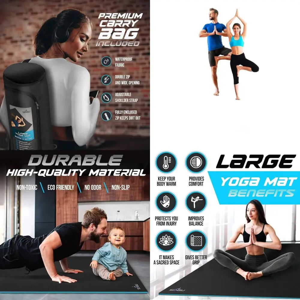 Thick 7' x 5' Yoga Mat - 9mm Non-Slip for Men & Women - Perfect for Hot Yoga, Pilates, Meditation
Thick 7' x 5' Yoga Mat - 9mm Non-Slip for Men & Women - Perfect for Hot Yoga, Pilates, Meditation