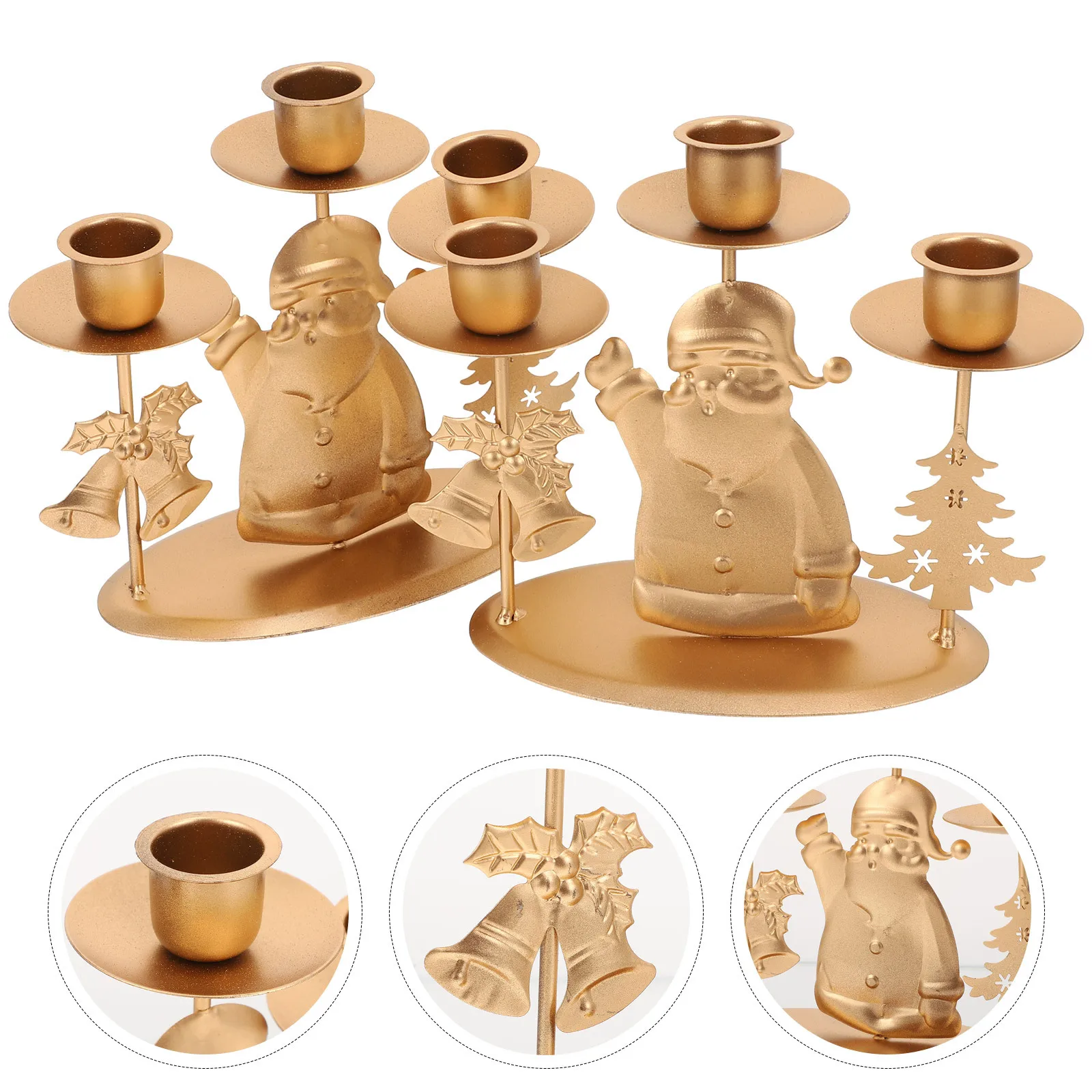 2Pcs Christmas Holder Set Wrought Iron Vintage Candlestick Decorative Xmas Decor for Living Room Dining Table
2Pcs Christmas Holder Set Wrought Iron Vintage Candlestick Decorative Xmas Decor for Living Room Dining Table