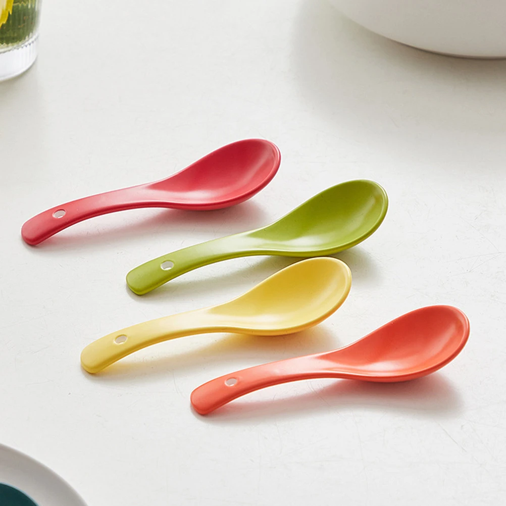 6Pcs Portable Porcelain Spoons Fine Craftsmanship Safe Long Lasting Kitchen Accessories for Eating Ceramic Spoon
6Pcs Portable Porcelain Spoons Fine Craftsmanship Safe Long Lasting Kitchen Accessories for Eating Ceramic Spoon