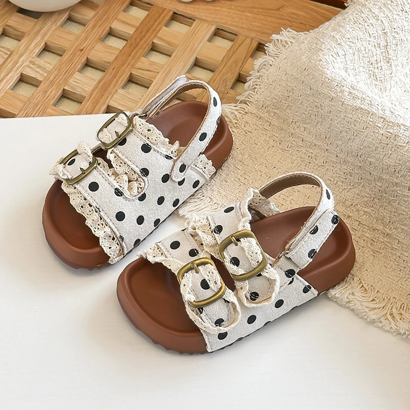 Kids Princess Shoes Sweet Polka Dots Sweet Lace Girls Beach Shoes Hook&loop 2026 Summer New Children Sandals Casual Non-slip
Kids Princess Shoes Sweet Polka Dots Sweet Lace Girls Beach Shoes Hook&loop 2026 Summer New Children Sandals Casual Non-slip