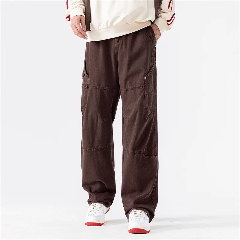 New model Korean-style simple outdoor multi-pocket, loose-fitting work pants with multiple pockets, versatile casual trousers
New model Korean-style simple outdoor multi-pocket, loose-fitting work pants with multiple pockets, versatile casual trousers
