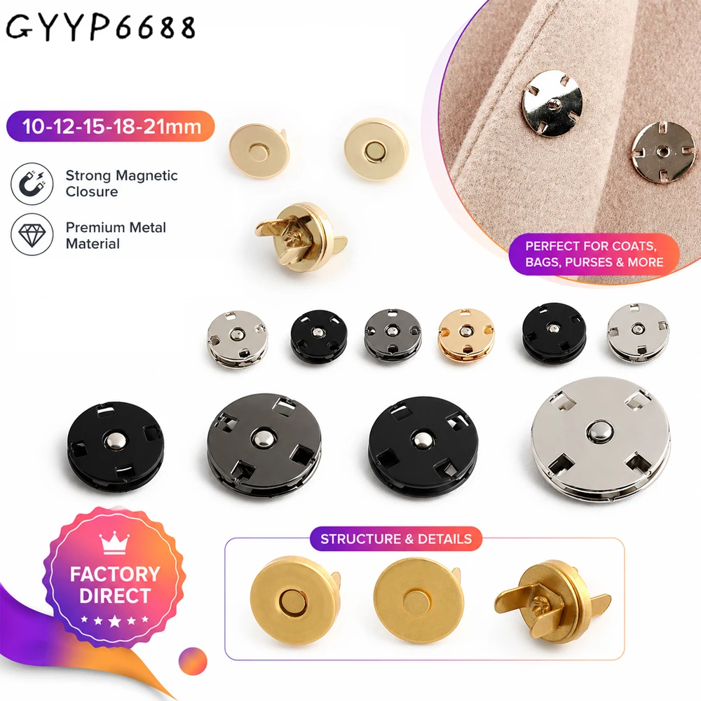 10/50/100PCS 10-21mm Metal Snap Button Invisible Fastener Press Button Clasp For DIY Garment Sewing Coat Down Jacket Accessories
10/50/100PCS 10-21mm Metal Snap Button Invisible Fastener Press Button Clasp For DIY Garment Sewing Coat Down Jacket Accessories