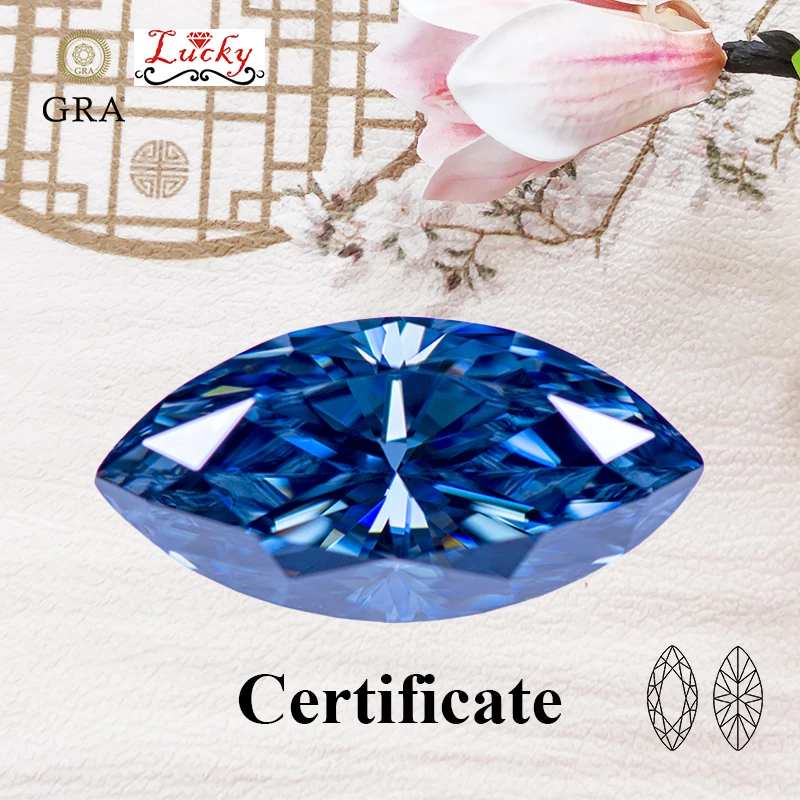 Moissanite Natural Royal Blue Color Marquise Shape VVS1 with GRA Certificate Beads for DIY Charms Jewelry Making Ring Materials
Moissanite Natural Royal Blue Color Marquise Shape VVS1 with GRA Certificate Beads for DIY Charms Jewelry Making Ring Materials