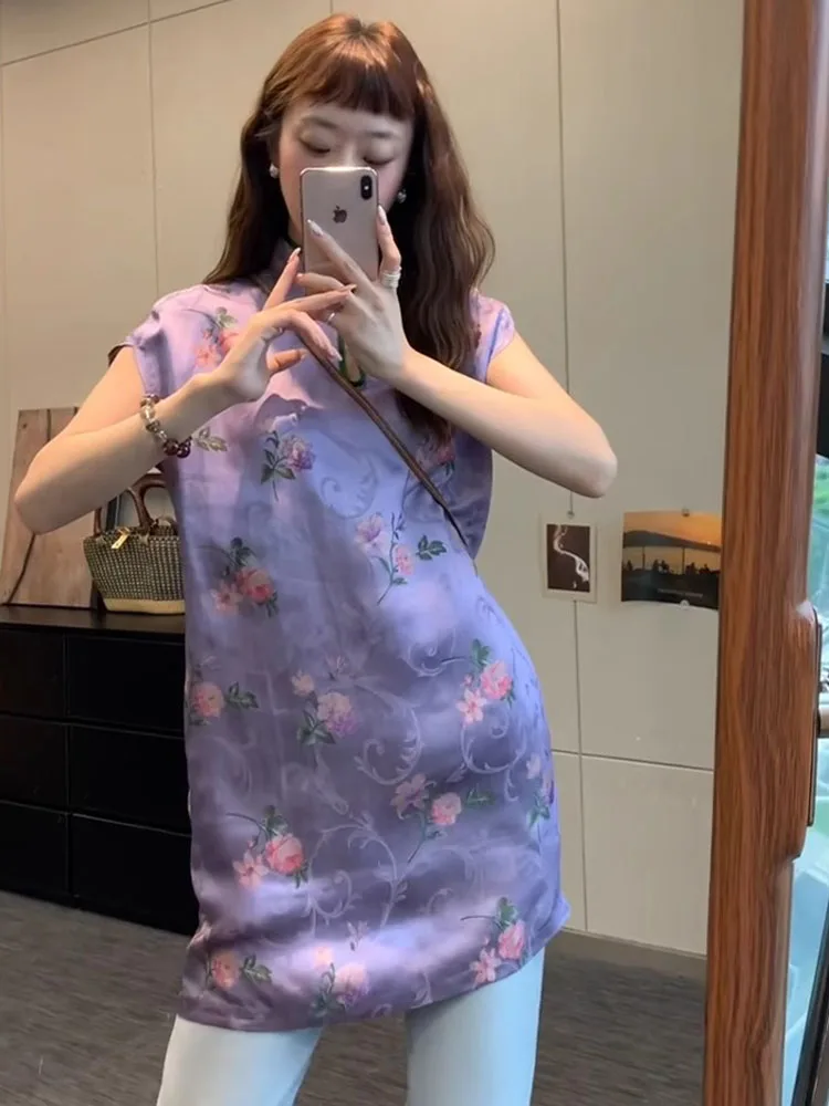 Новый китайский женский топ irt, летний фиолетовый топ без рукавов, роскошный антивозрастной модный свободный крой для поездок на работу Ele Lady
Новый китайский женский топ irt, летний фиолетовый топ без рукавов, роскошный антивозрастной модный свободный крой для поездок на работу Ele Lady