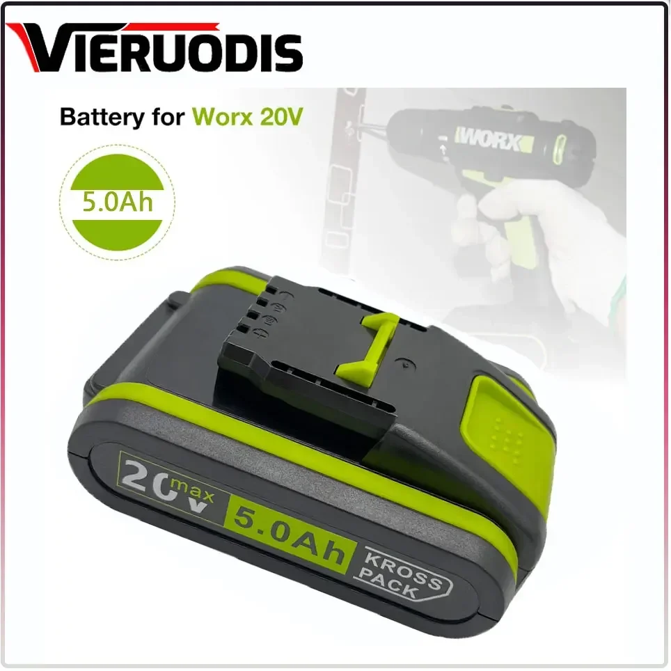 For Worx New Power Tools Rechargeable Replacement Lithium Battery 20V 5.0Ah for Worx WA3551 WA3553 WX390 WX176 WX178 WX386 WX678
For Worx New Power Tools Rechargeable Replacement Lithium Battery 20V 5.0Ah for Worx WA3551 WA3553 WX390 WX176 WX178 WX386 WX678