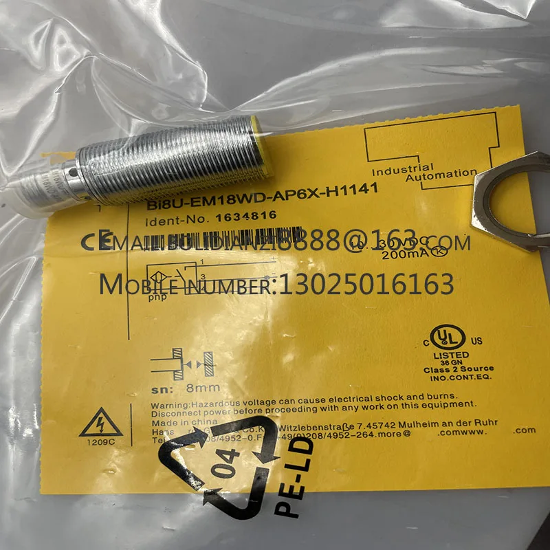 The brand-new original sensor BI8U-EM18WD-AN6X-H1141/AP6X One year warranty in stock
The brand-new original sensor BI8U-EM18WD-AN6X-H1141/AP6X One year warranty in stock