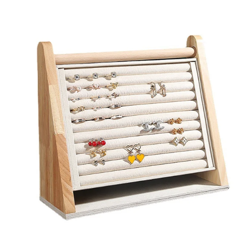 Storage Bangle Rack Ring Rack Earring Rack Wooden Necklace Earring Ring Display Stand Jewelry Jewelry Counter Props
Storage Bangle Rack Ring Rack Earring Rack Wooden Necklace Earring Ring Display Stand Jewelry Jewelry Counter Props