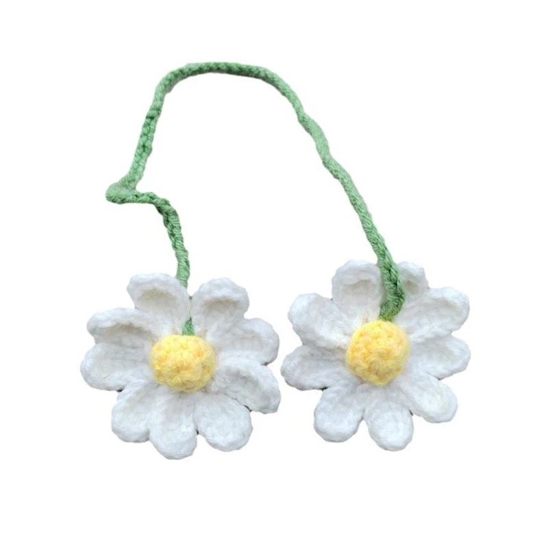 Handmade Yarn Crochet Hanging Basket Ornament For Car Rear View Mirror with Delicate Daisy Pattern Vehicle Accessories
Handmade Yarn Crochet Hanging Basket Ornament For Car Rear View Mirror with Delicate Daisy Pattern Vehicle Accessories