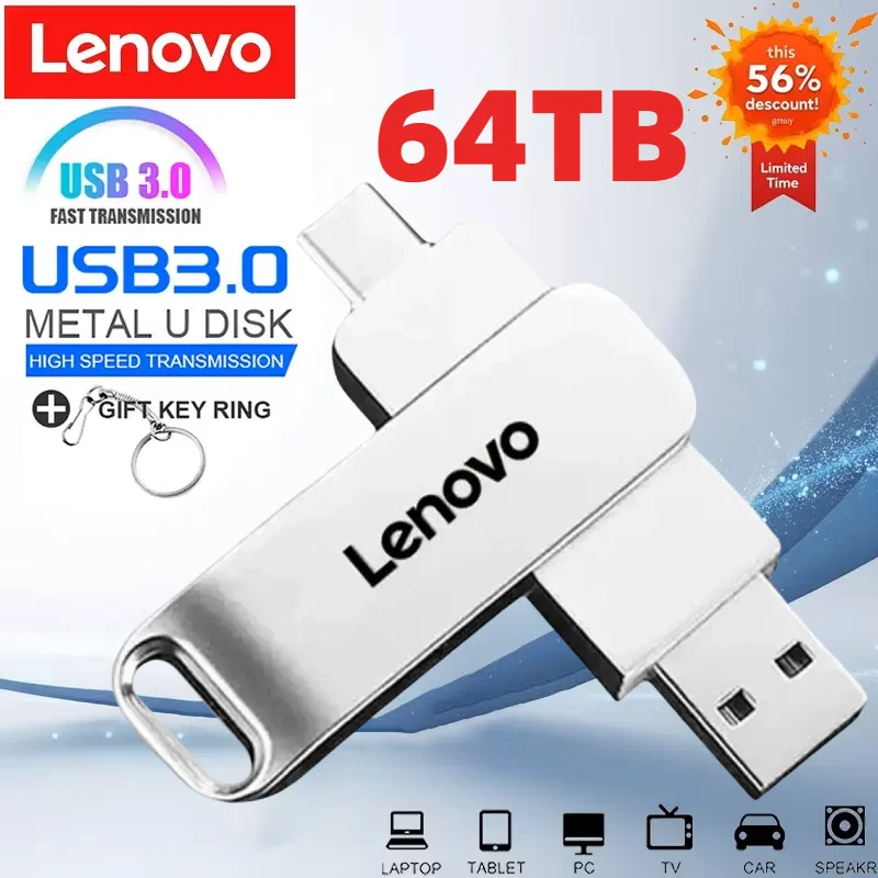 Lenovo 64TB 8TB Pen Drive 16TB USB 3.2 Flash Drive 2TB High Speed Transfer Metal Type C Portable Mini Memory Waterproof Pendrive
Lenovo 64TB 8TB Pen Drive 16TB USB 3.2 Flash Drive 2TB High Speed Transfer Metal Type C Portable Mini Memory Waterproof Pendrive