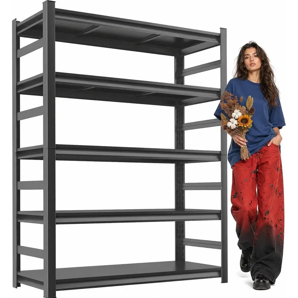 5-Tier Heavy-Duty Metal Storage Rack, 3000 lbs Capacity, for Garage, Warehouse, Basement - 35.4W x 15.7D x 72H
5-Tier Heavy-Duty Metal Storage Rack, 3000 lbs Capacity, for Garage, Warehouse, Basement - 35.4W x 15.7D x 72H