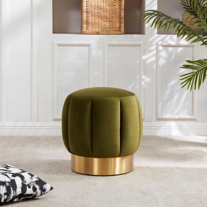 Couture Home Maxine Olive Green Velvet Channel Tufted Living Room Bedroom Vanity Foot Stool Round Ottoman (Fully Assembled)
Couture Home Maxine Olive Green Velvet Channel Tufted Living Room Bedroom Vanity Foot Stool Round Ottoman (Fully Assembled)