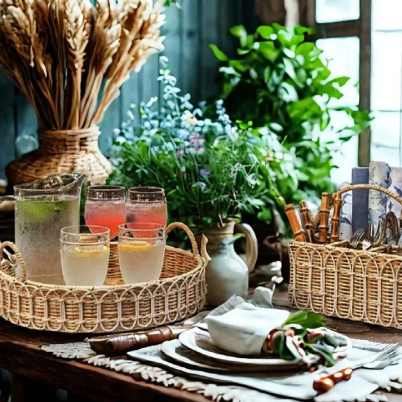 Rattan Woven Storage Tray Household Entryway Key Organizer Creative Storage Basket Homestay Cafe Decorative Ornament Container
Rattan Woven Storage Tray Household Entryway Key Organizer Creative Storage Basket Homestay Cafe Decorative Ornament Container