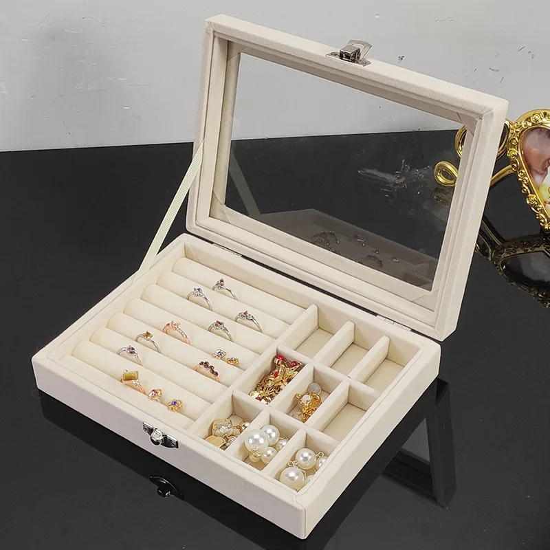 Jewelry Storage Box Earring Ring Necklace Jewelry Display Box Jewelry Classification Dustproof Transparent Flip Lid Jewelry Box
Jewelry Storage Box Earring Ring Necklace Jewelry Display Box Jewelry Classification Dustproof Transparent Flip Lid Jewelry Box