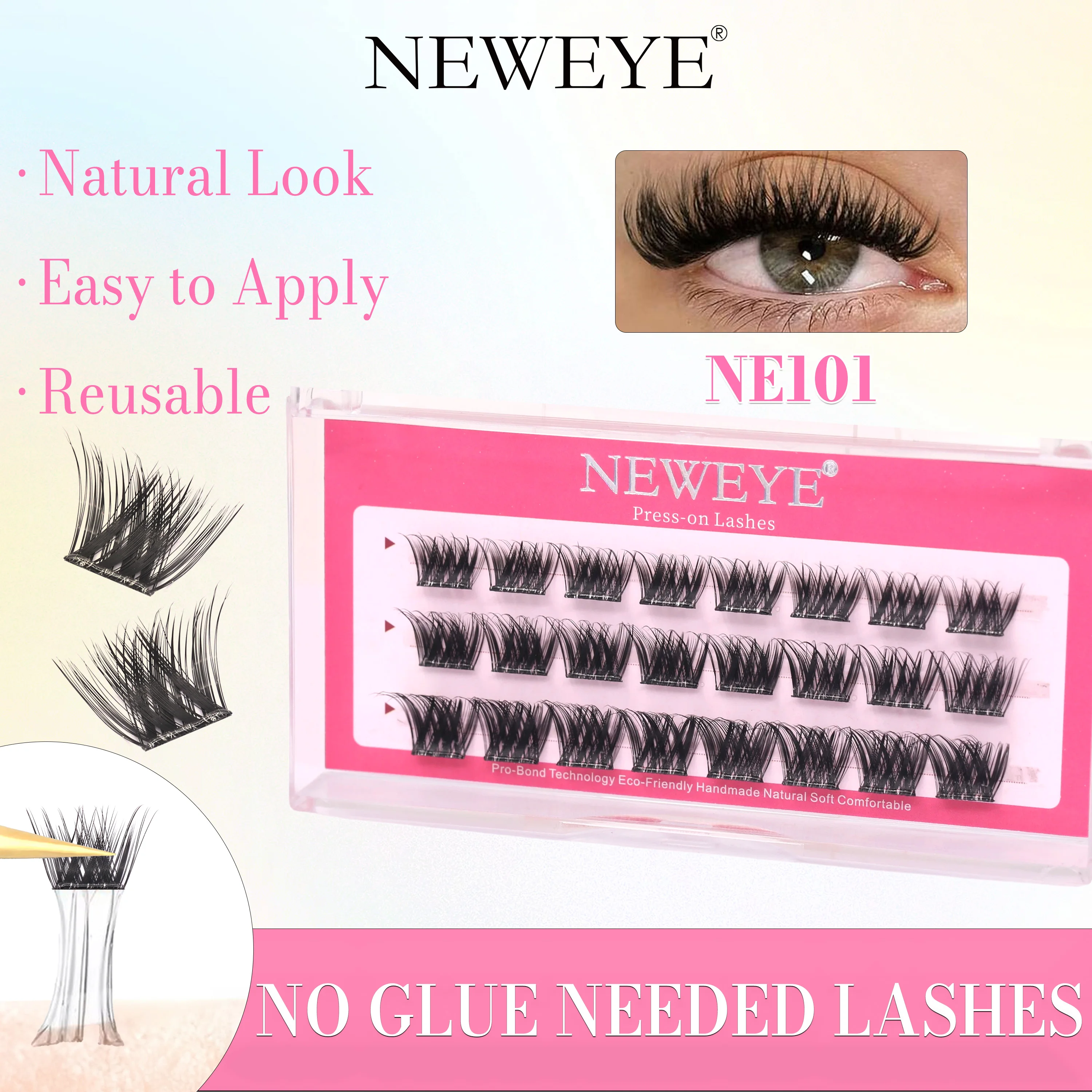 24 Clusters Segment Hot Selling DIY Self Adhesive Eyeash Extension Soft Fber And Natural Look Long Lasting Curly Eyelash Reuse
24 Clusters Segment Hot Selling DIY Self Adhesive Eyeash Extension Soft Fber And Natural Look Long Lasting Curly Eyelash Reuse