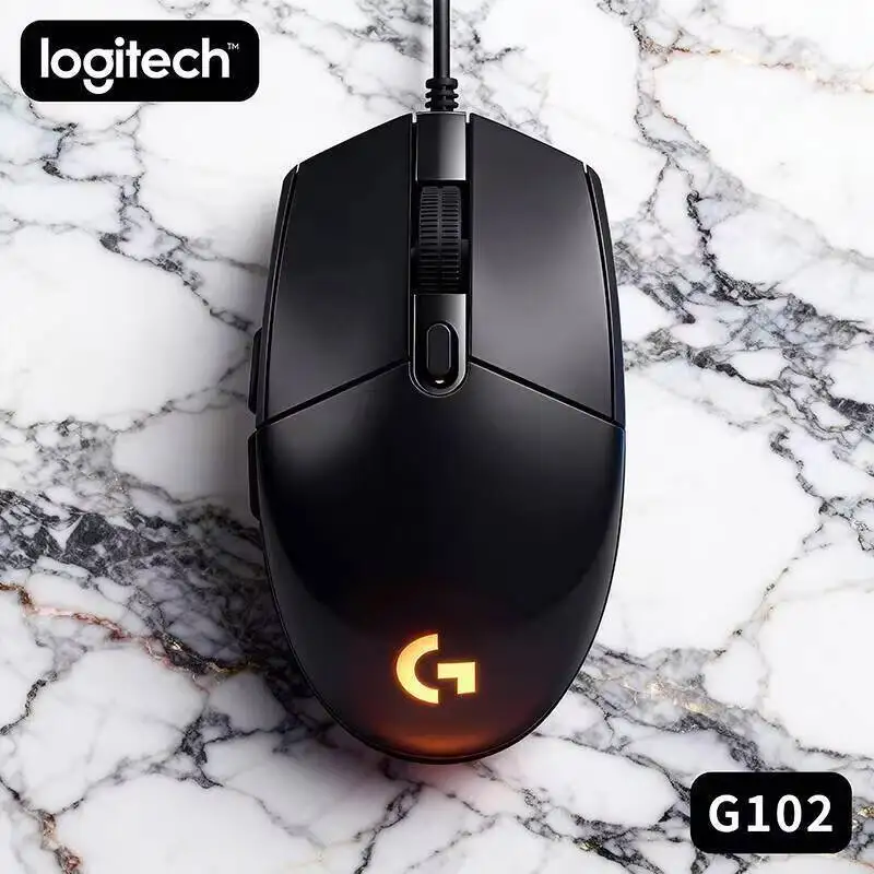 Logitech G102 Gaming Mouse Wired, 200-8000 DPI Range, RGB Backlighting, Symmetrical Shape, Multi-OS Compatible