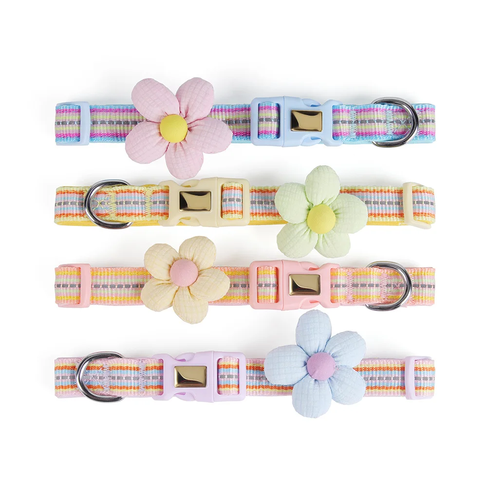 Cute Flower Cat Collar with Safety Buckle Adjustable Reflective Pet Collar for Small Dogs and Cats Collar with Anti-Lost Ring
Cute Flower Cat Collar with Safety Buckle Adjustable Reflective Pet Collar for Small Dogs and Cats Collar with Anti-Lost Ring