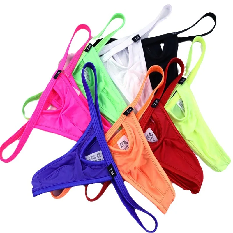 High Elastic Ice Silk Men's Thong, Low-rise T-back Underwear with Open Front & Pouch
High Elastic Ice Silk Men's Thong, Low-rise T-back Underwear with Open Front & Pouch