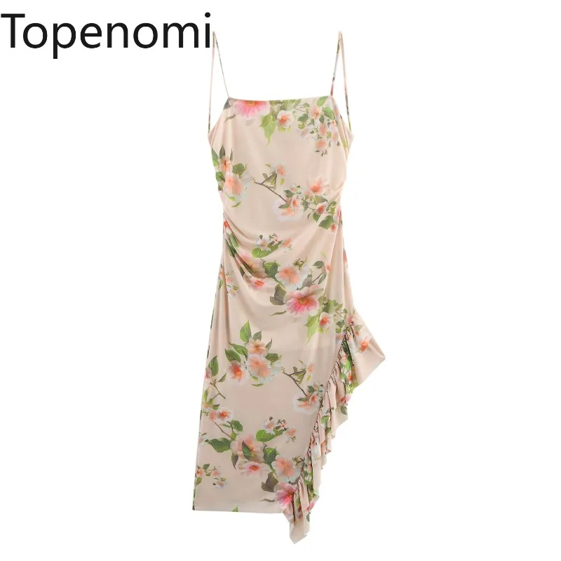 Topenomi Asymmetrical Ruffle Print Party Dress Women Summer Sexy Backless Waist Slim Fit Suspender Mini Dresses Fashion Vestidos
Topenomi Asymmetrical Ruffle Print Party Dress Women Summer Sexy Backless Waist Slim Fit Suspender Mini Dresses Fashion Vestidos