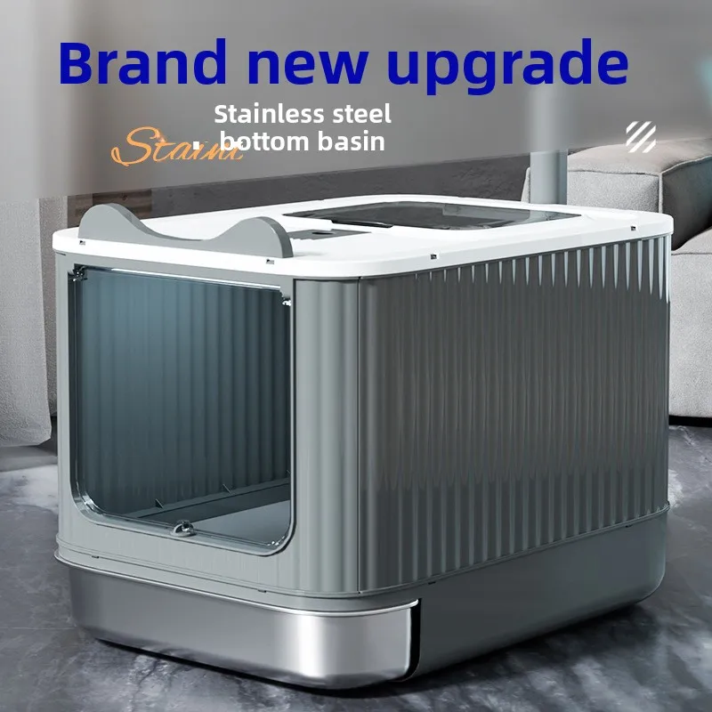 Automatic Self Cleaning Enclosed Cat Litter Box XXL Stainless Steel Drawer Anti Splash Odor Control Antibacterial Easy Clean
Automatic Self Cleaning Enclosed Cat Litter Box XXL Stainless Steel Drawer Anti Splash Odor Control Antibacterial Easy Clean