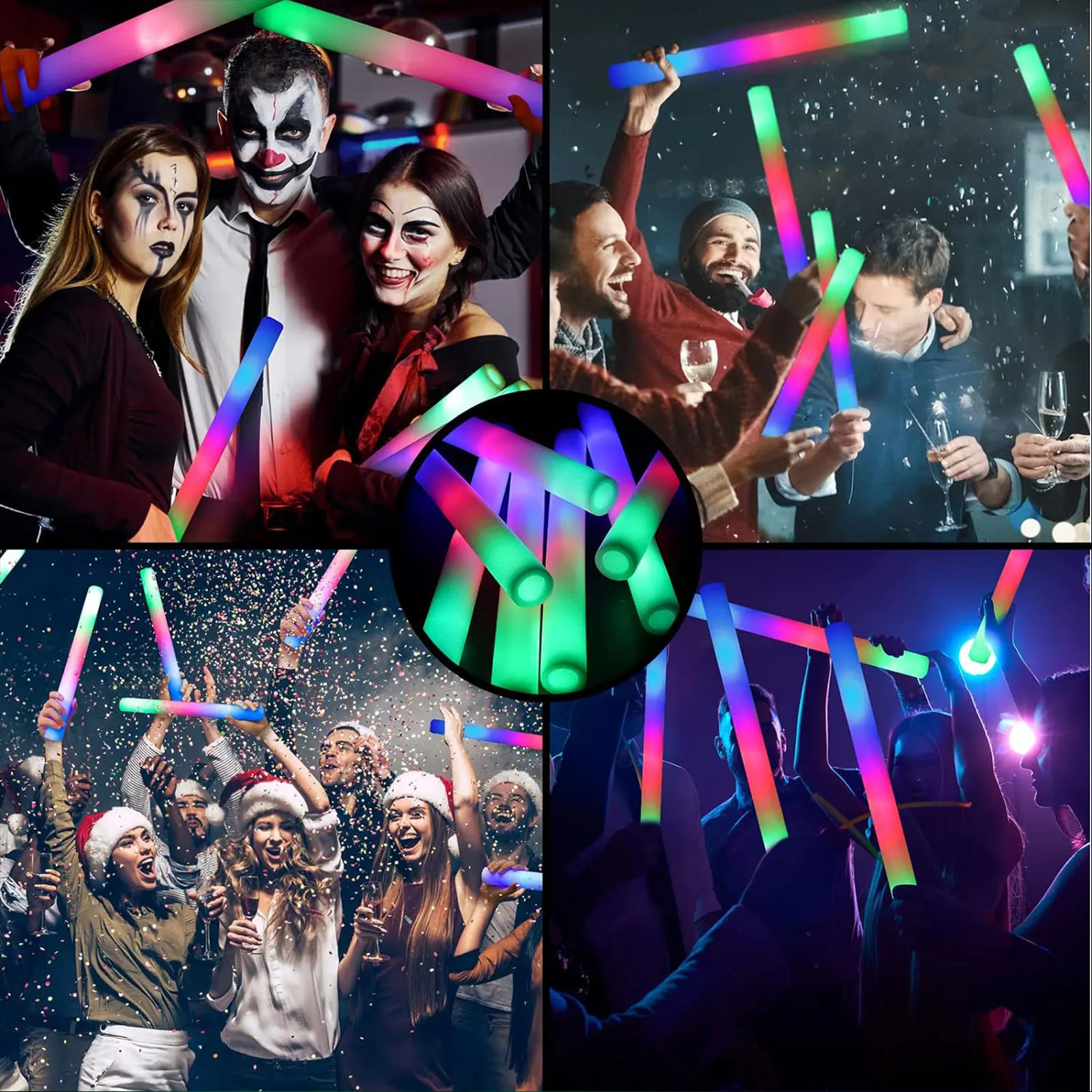 16pcs Glow Sticks Seven Color LED Foam Sticks for Party Wedding Concert Supplies Lightweight Portable Fun Creative carnival
16pcs Glow Sticks Seven Color LED Foam Sticks for Party Wedding Concert Supplies Lightweight Portable Fun Creative carnival