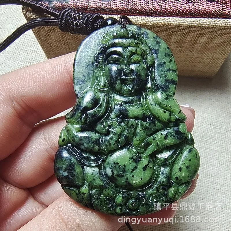 Guanyin Buddha Pendant Magnetic Meteorite Green Jade Transparent Green Light for Men Jade Pendant
Guanyin Buddha Pendant Magnetic Meteorite Green Jade Transparent Green Light for Men Jade Pendant