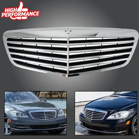 Mercedes-Benz S-Serisi W221 2005-2013 S300 S350 S500 S550 S600 İçin Ön Tampon Izgarası, OEM A2218800483 Radyatör Üst Izgarası