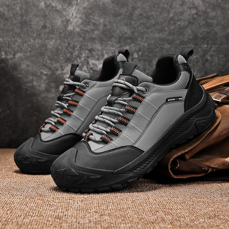 Outdoor Men's Hiking Shoes Comfy Leather Trekking Sneakers Man Lace-up Platform Camping Shoes For Men Anti-Slip Walking Shoes
Outdoor Men's Hiking Shoes Comfy Leather Trekking Sneakers Man Lace-up Platform Camping Shoes For Men Anti-Slip Walking Shoes