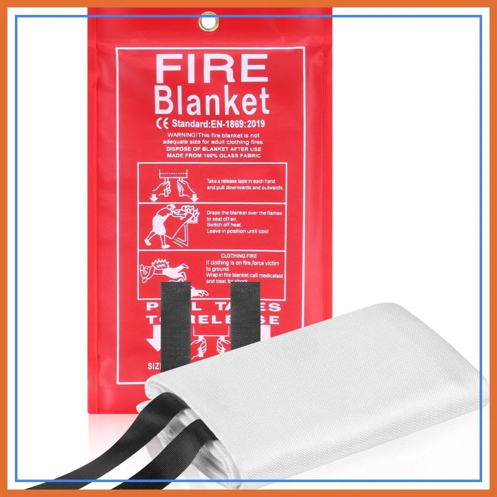 40x40 inch Emergency Fire Blanket for Home Kitchen Camping Car, 1 Pack Fiberglass Fire Suppression Blanket
40x40 inch Emergency Fire Blanket for Home Kitchen Camping Car, 1 Pack Fiberglass Fire Suppression Blanket