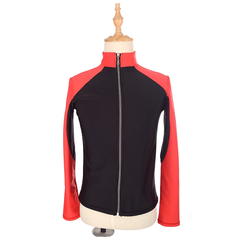 Adult Figure Skating Suit, Training Wear, Top, Jacket, Solid Color Fleece Black And Red Thermal Top
Adult Figure Skating Suit, Training Wear, Top, Jacket, Solid Color Fleece Black And Red Thermal Top