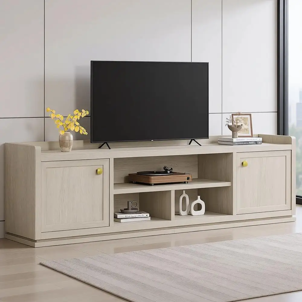 67 TV Stand Entertainment Center - Grey White Oak for Living Room or Bedroom with Shelves and Cabinet
67 TV Stand Entertainment Center - Grey White Oak for Living Room or Bedroom with Shelves and Cabinet