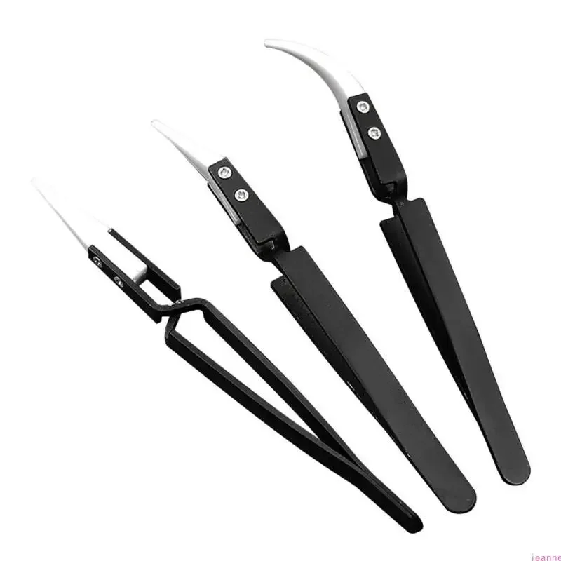 3x/Set Heat Resistant Reverse Tweezers Ceramic Stainless Steel Tweezers for Cross Lock Soldering Tool for Jewelry Making
3x/Set Heat Resistant Reverse Tweezers Ceramic Stainless Steel Tweezers for Cross Lock Soldering Tool for Jewelry Making