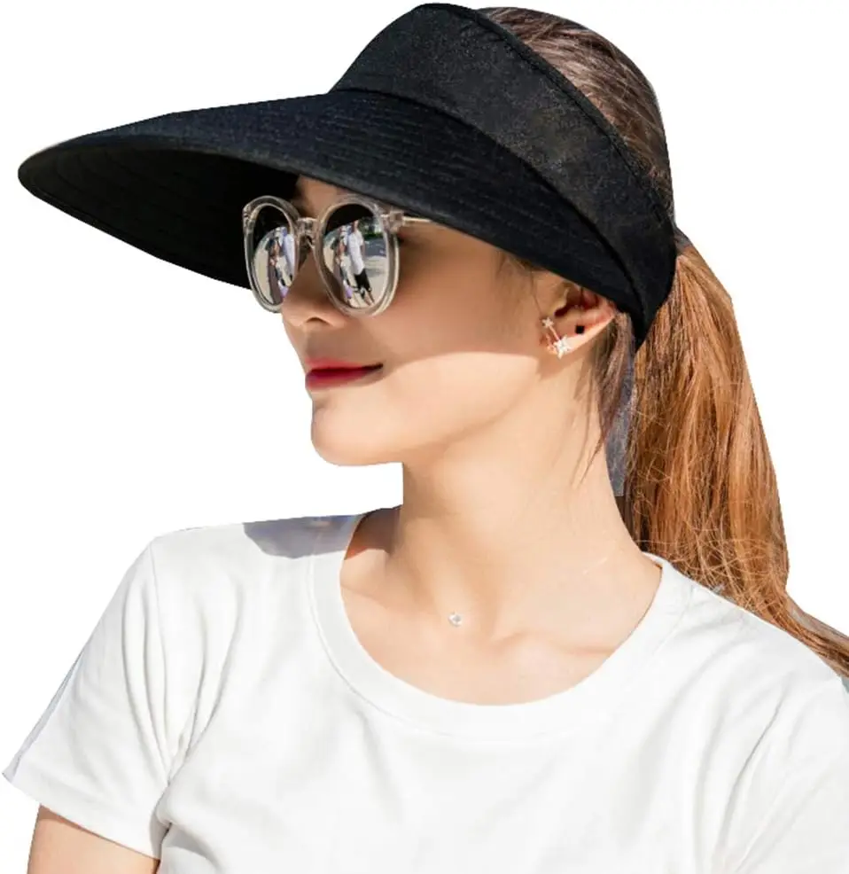 Women Large Brim Sun Visor Hat, UV Protection, Summer Beach Cap
Women Large Brim Sun Visor Hat, UV Protection, Summer Beach Cap